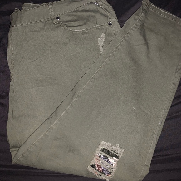 Lane Bryant Denim - Lane Bryant Low Rise Boyfriend straight legs.